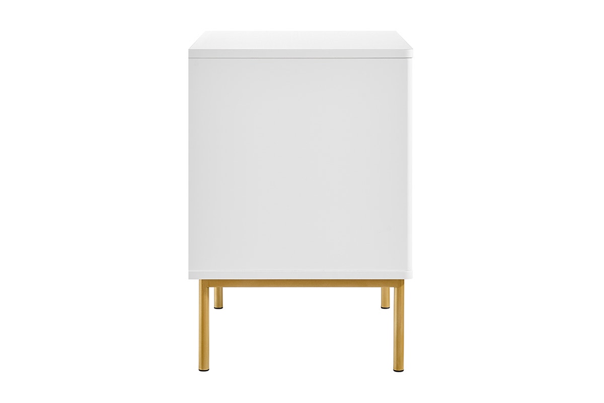 Shangri-La Lilah 2-Drawer Ribbed Bedside Table