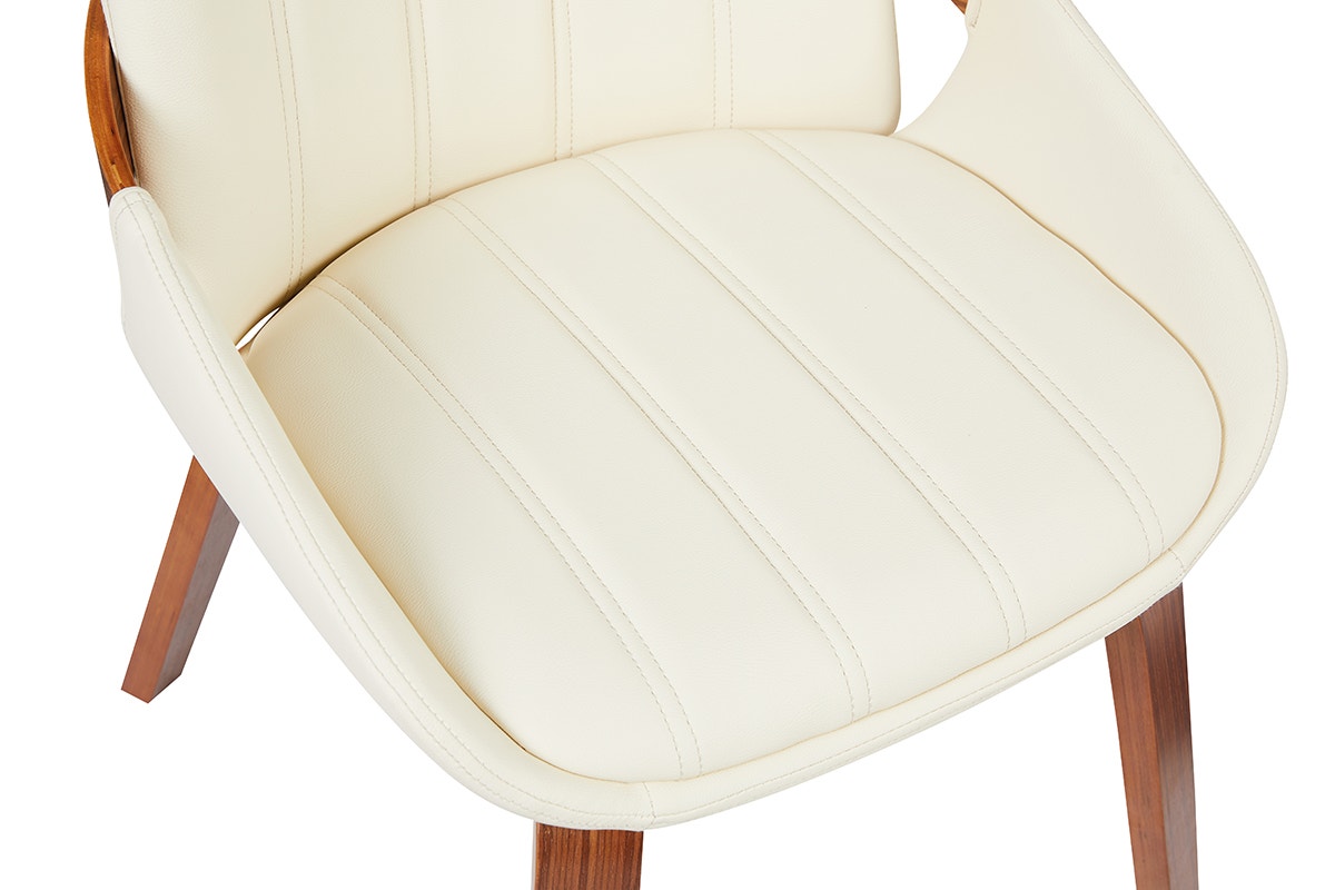 Set of 2 Shangri-La Macarro Faux Leather Dining Chairs (Beige)