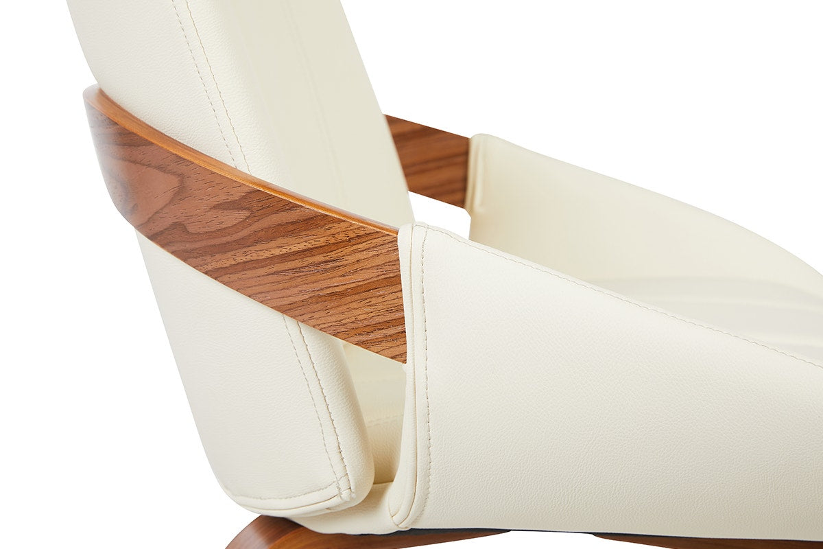 Set of 2 Shangri-La Macarro Faux Leather Dining Chairs (Beige)