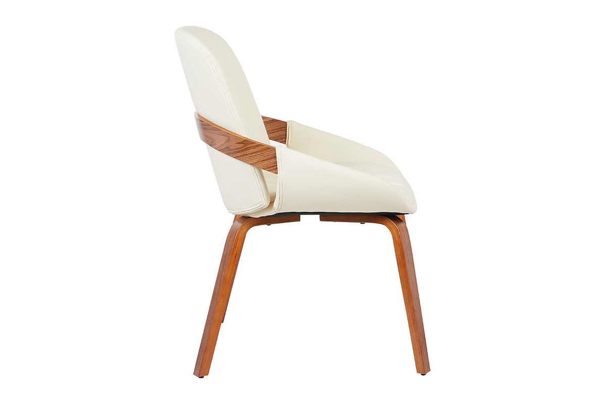 Set of 2 Shangri-La Macarro Faux Leather Dining Chairs (Beige)