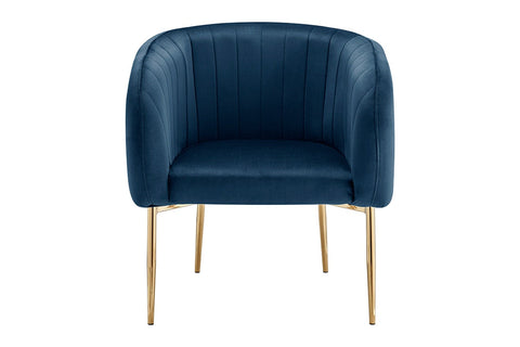 Shangri-La Mimi Premium Velvet Armchair (Navy)