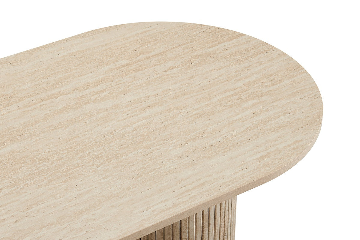 Shangri-La Noosa Travertine-Look Coffee Table (Natural)