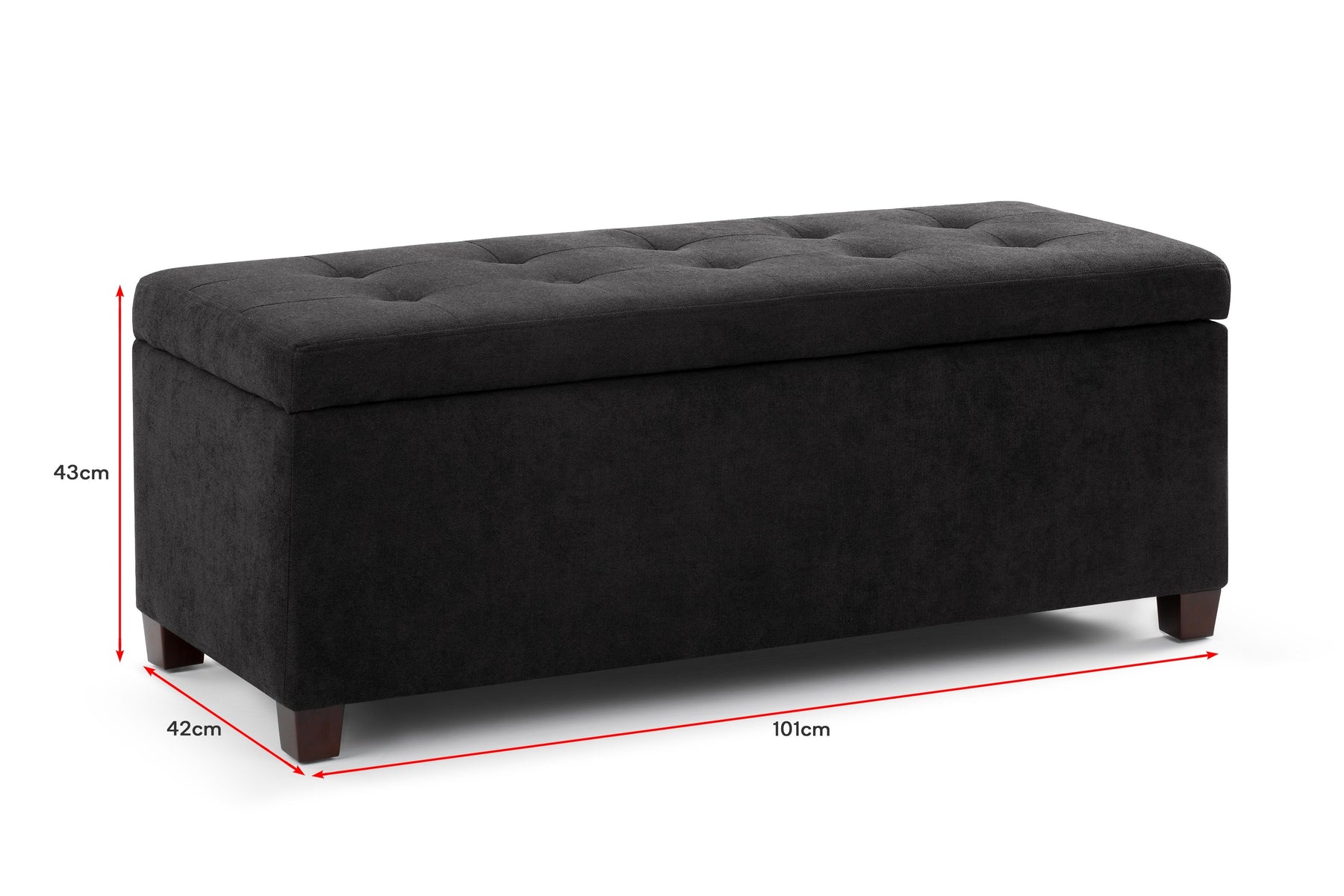 Shangri-La Storage Ottoman (Black)