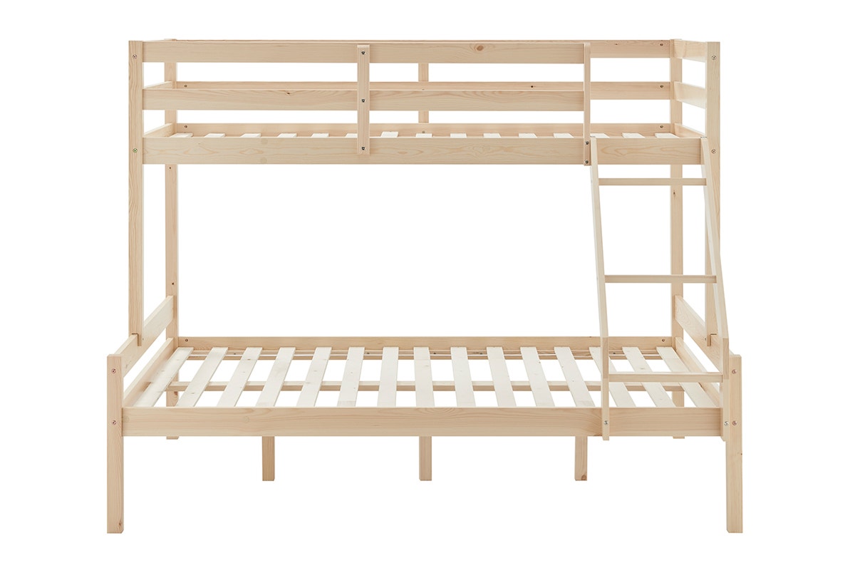 Shangri-La Pasadena Single Over Double Bunk Bed (Natural)