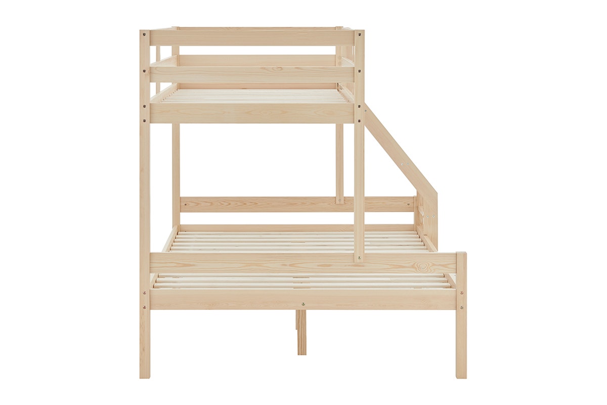 Shangri-La Pasadena Single Over Double Bunk Bed (Natural)