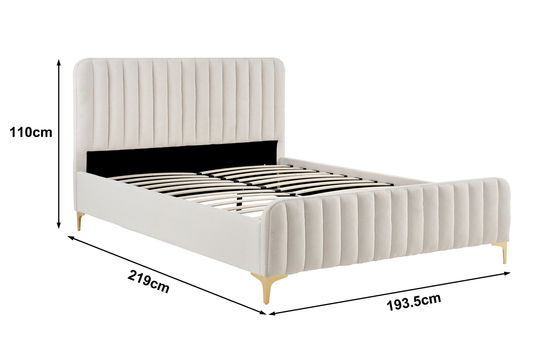 Shangri-La Victoria Bed Frame (Oatmeal, King)