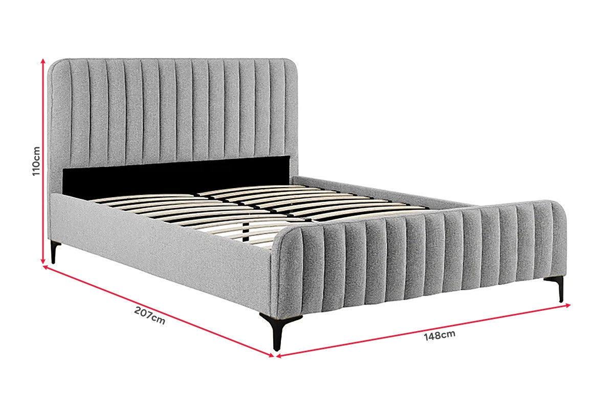 Shangri-La Victoria Bed Frame (Silver, Double)