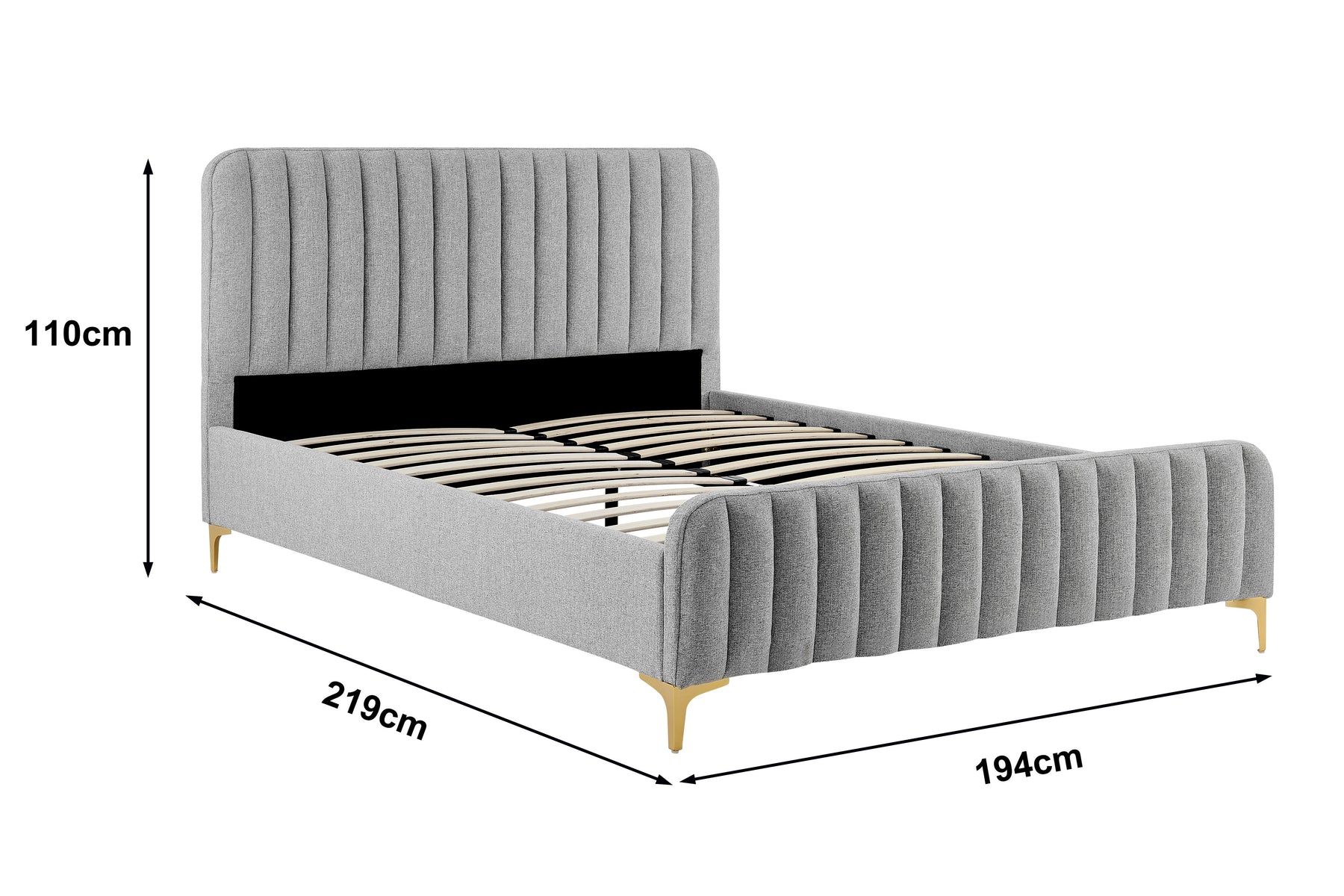 Shangri-La Victoria Bed Frame (Silver, King)