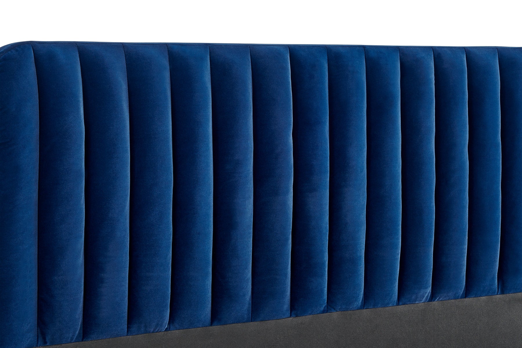 Shangri-La Victoria Velvet Bed (Queen; Navy)