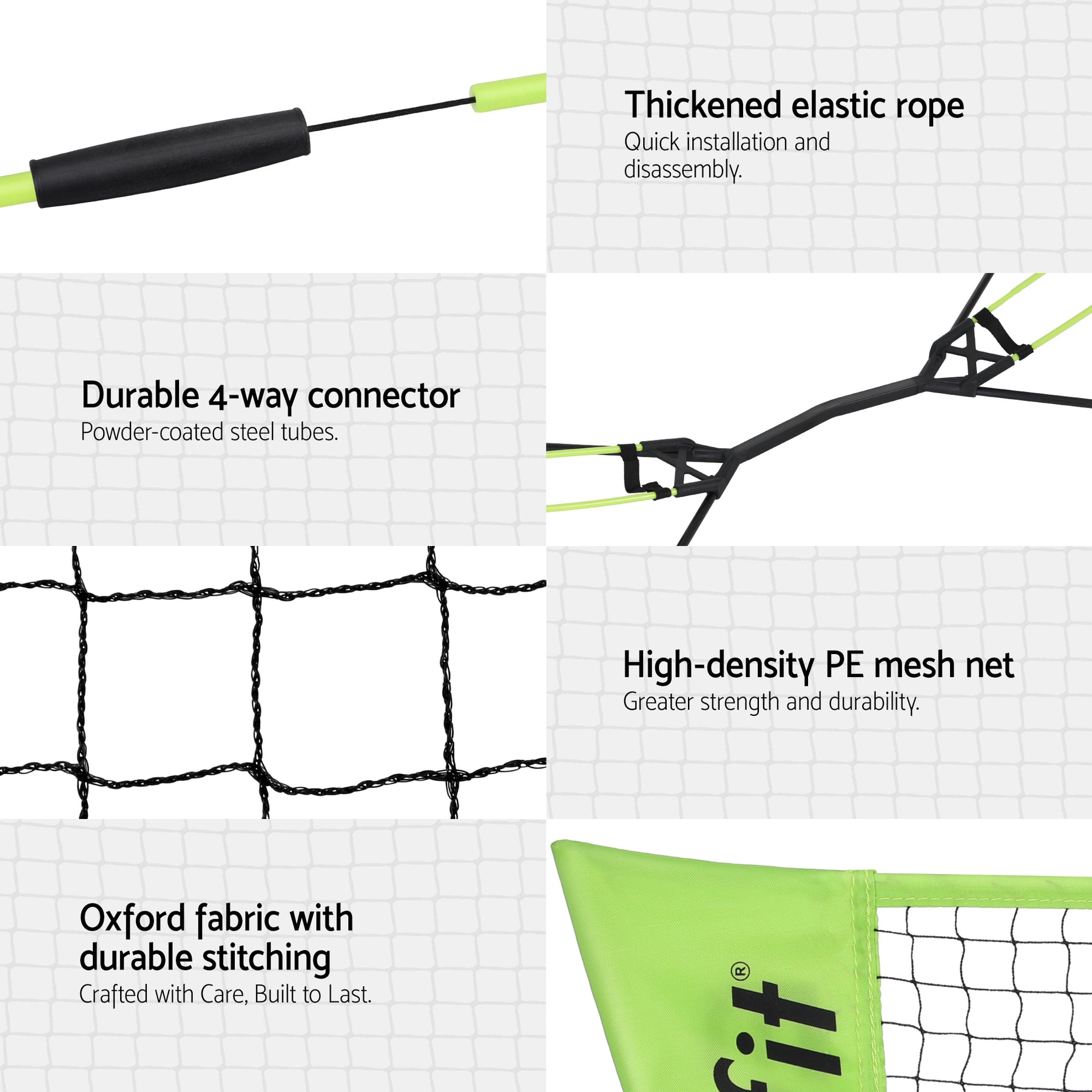 Everfit Yellow 3M Portable Badminton Tennis & Volleyball Net