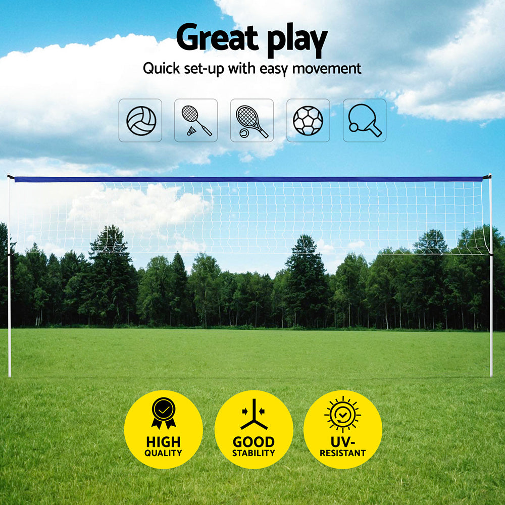 Everfit 6M Portable Volleyball Net Set Adjustable Height Multi-Sport Net with Ball and Bag - SuperSaverAU - view 4
