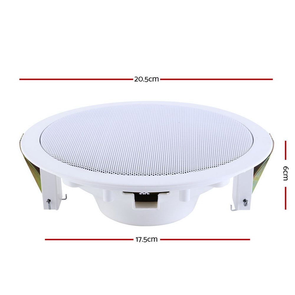 Premium 2 Pack 6 Inch In Ceiling Speakers 80W Home Theatre Audio