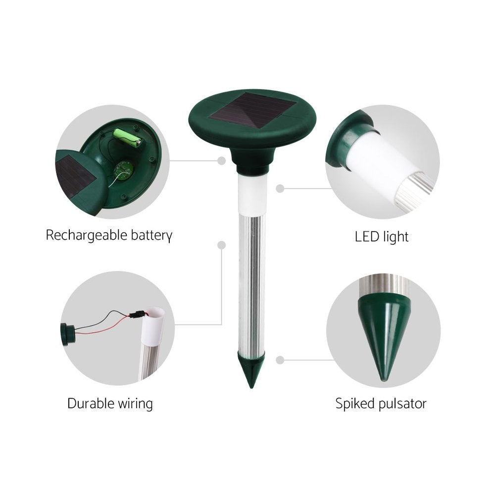 Gardeon 4X Solar LED Snake Repeller - Weatherproof, Chemical-Free, 625m² Range - SuperSaverAU - view 5