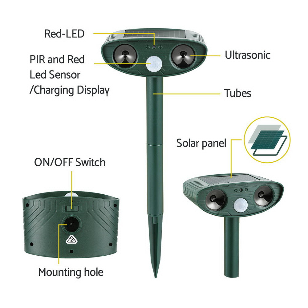 Gardeon Snake Repeller Ultrasonic Battery USB Powered - SuperSaverAU - view 4