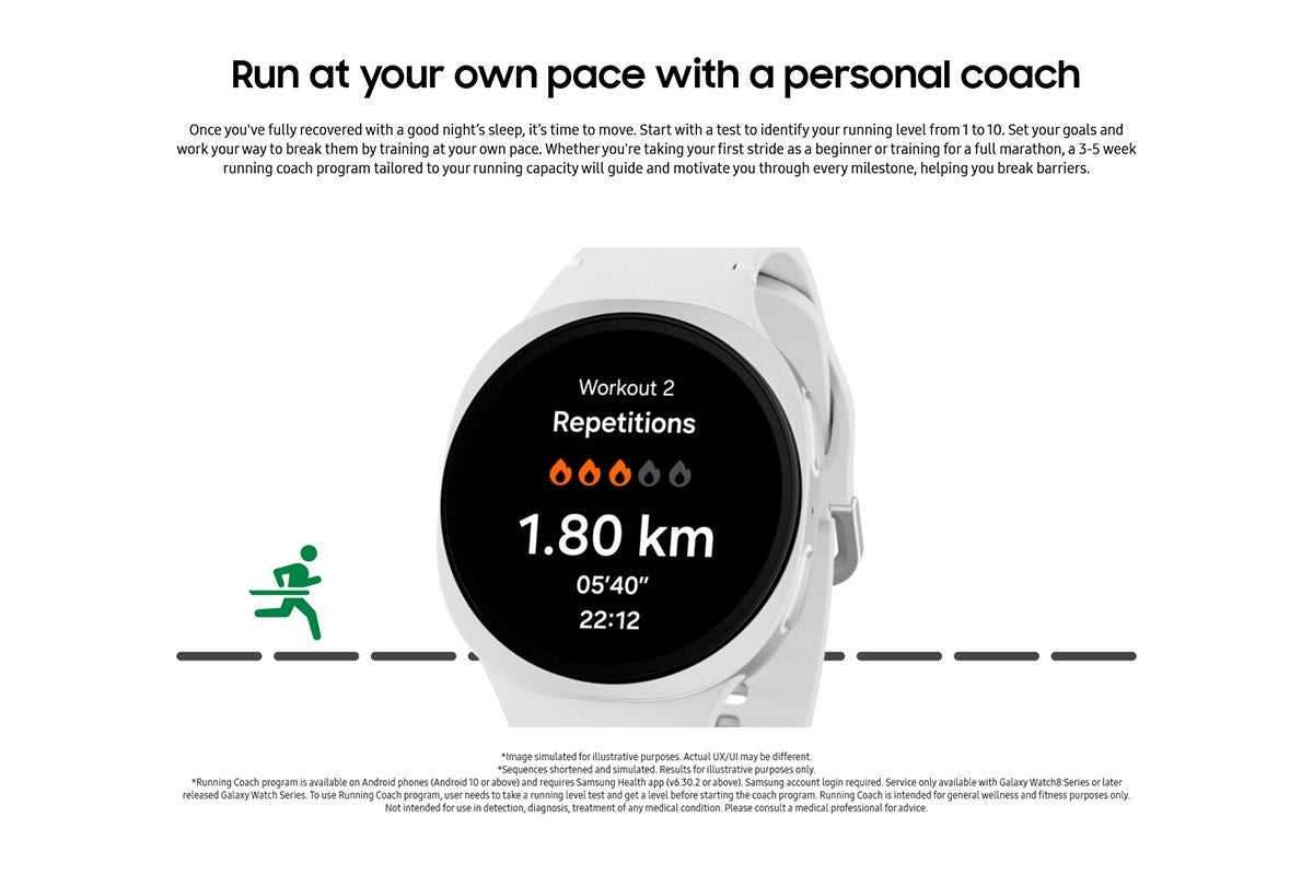 Samsung Galaxy Watch8 (44mm, Bluetooth, Silver)