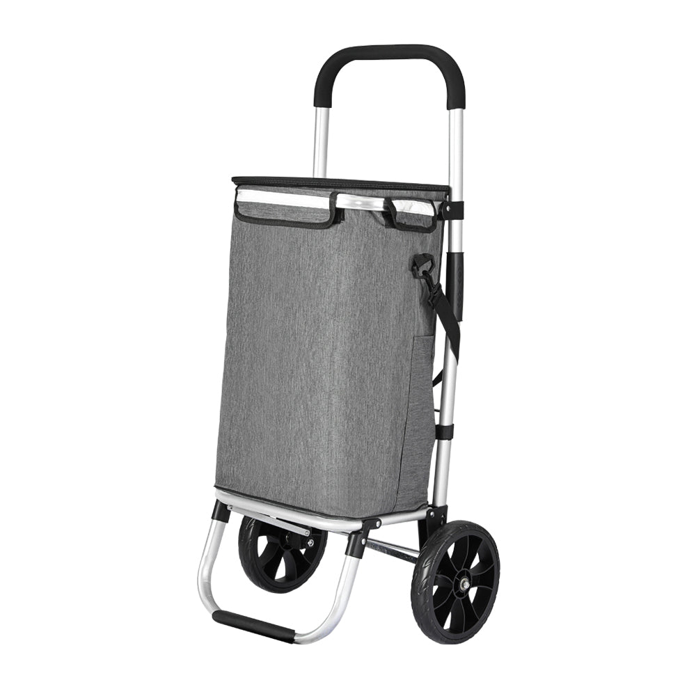 Emajin Foldable Shopping Trolley Cart 45KG Grey - SuperSaverAU - view 1