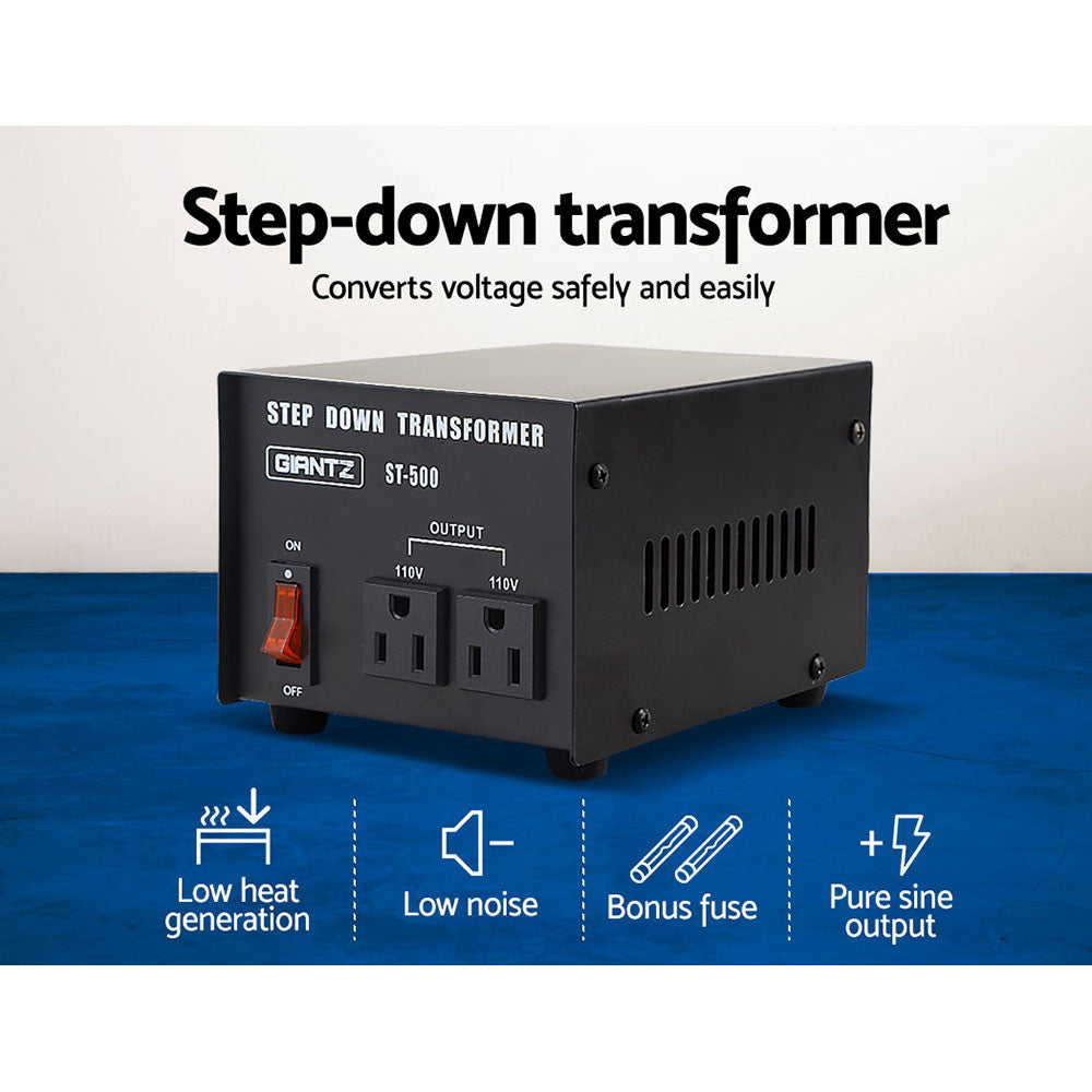 Giantz Step Down Transformer 500W 240V TO 110V Stepdown Voltage Converter AU-US - SuperSaverAU - view 3