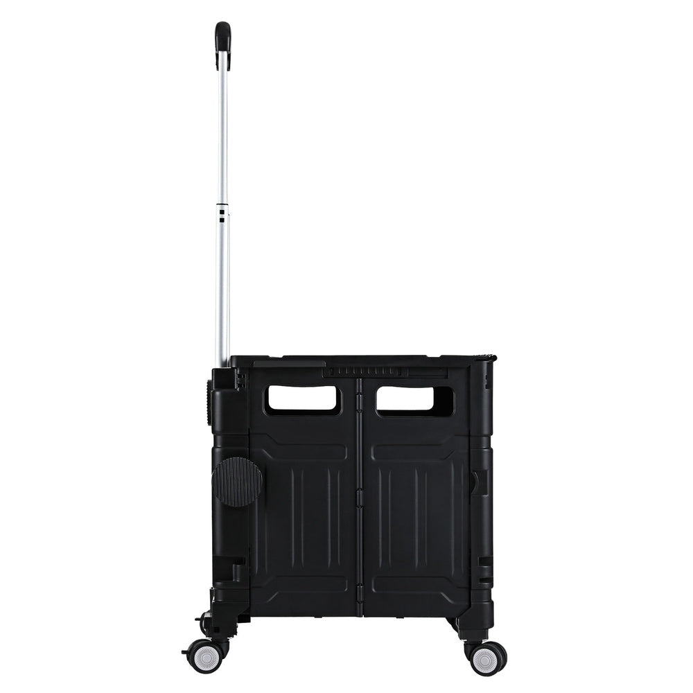 Emajin Foldable Shopping Trolley Cart 75L Black - SuperSaverAU - view 3