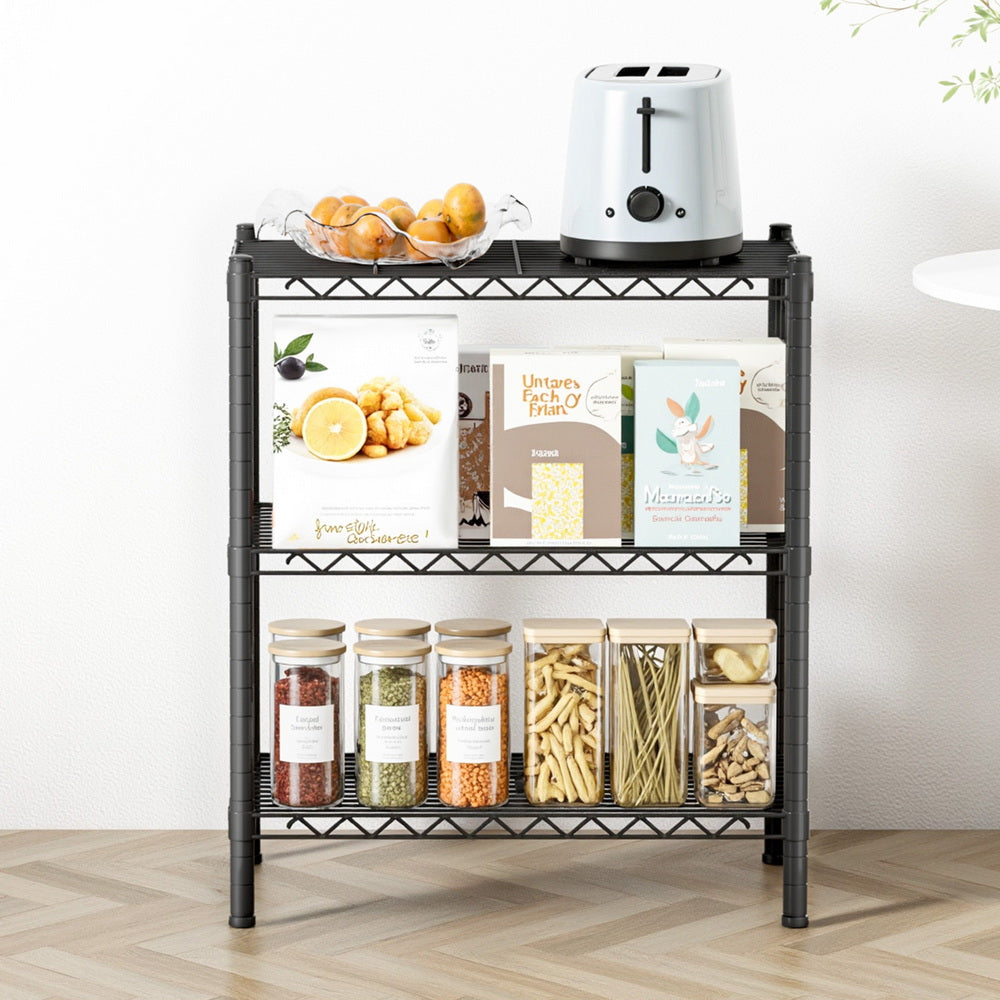 Artiss 3-Tier Adjustable Steel Shelving Unit for Efficient Storage - SuperSaverAU - view 8