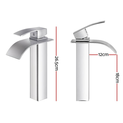 Cefito Bathroom Basin Mixer Tap 265mm Chrome Finish Drip-Free 35mm Cartridge - SuperSaverAU - view 1