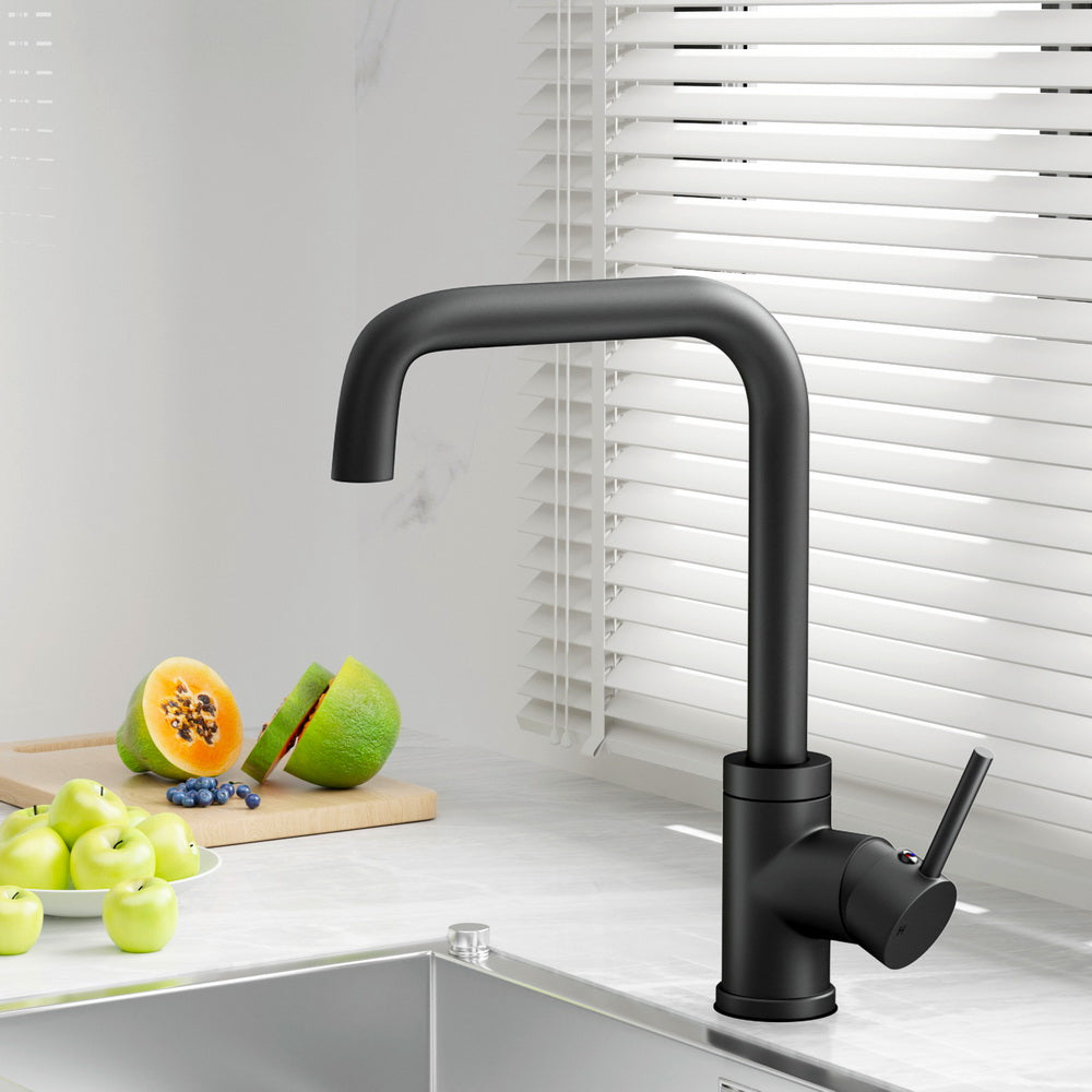 Cefito Kitchen Mixer Tap Mixer Rectangle Sink Faucet Basin Laundry Black - SuperSaverAU - view 8