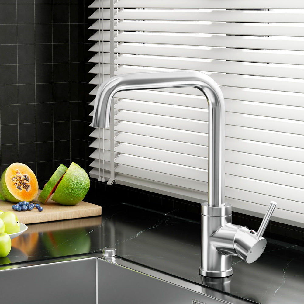 Cefito Kitchen Mixer Tap Mixer Rectangle Sink Faucet Basin Laundry Chrome - SuperSaverAU - view 8