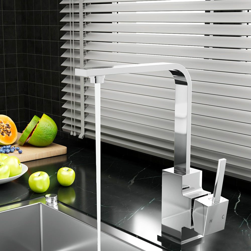 Cefito Kitchen Mixer Tap Mixer Square Sink Faucet Basin Laundry Chrome - SuperSaverAU - view 8