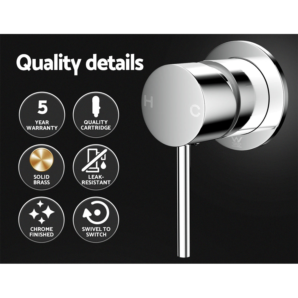 Cefito Basin Mixer Tap Chrome Brass 35mm Ceramic Cartridge Leak-Resistant - SuperSaverAU - view 5