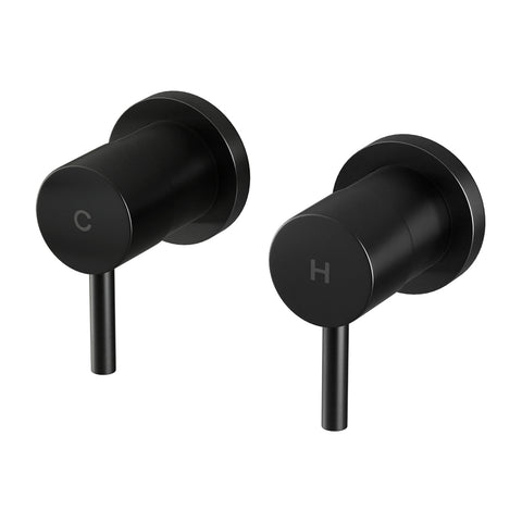 Cefito Twin Basin Taps - Matte Black Brass, Drip-Free, WaterMark Approved - SuperSaverAU - view 1