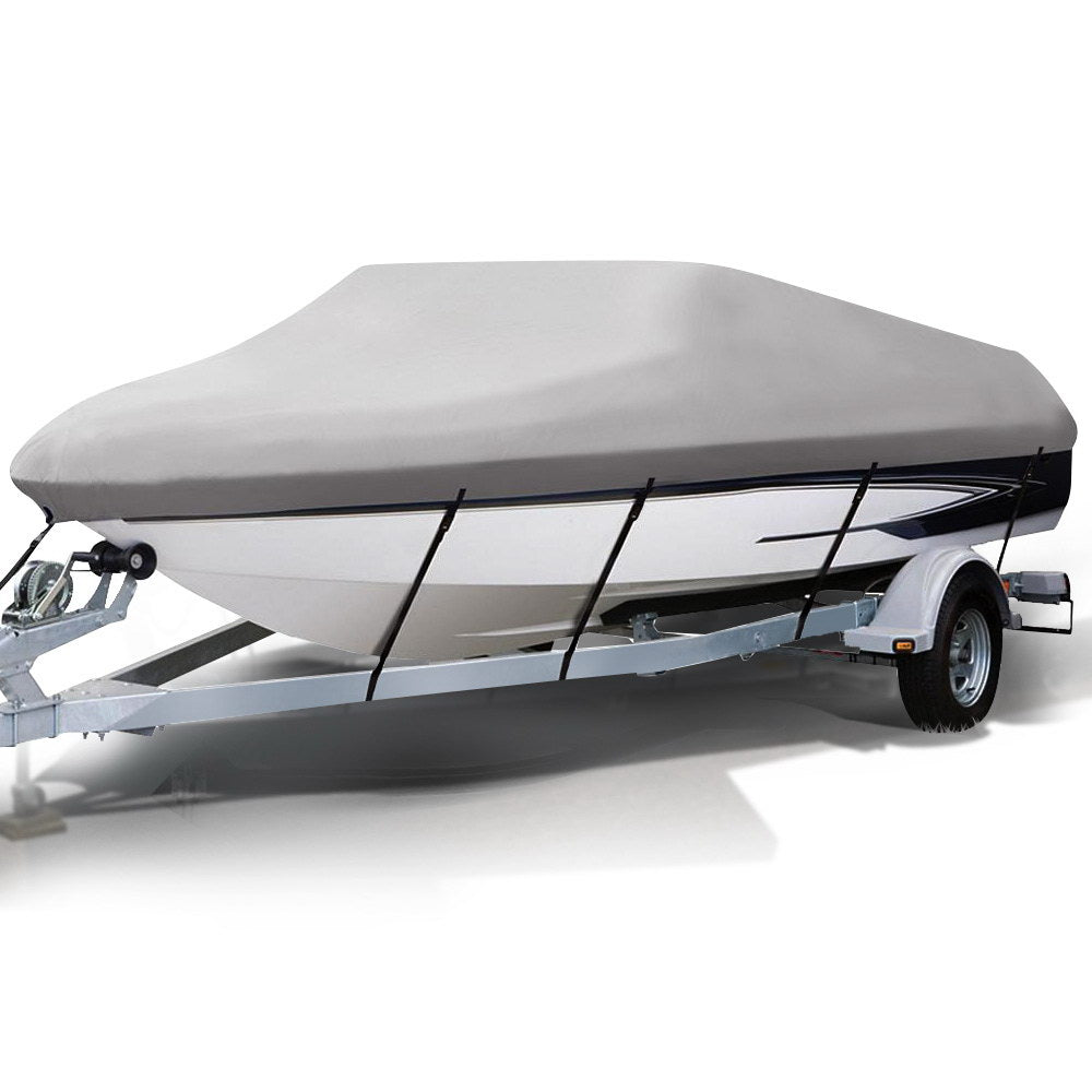 Seamanship 14-16ft Boat Cover, 600D Polyester, UV & Mildew Resistant, Adjustable Straps - SuperSaverAU - view 1