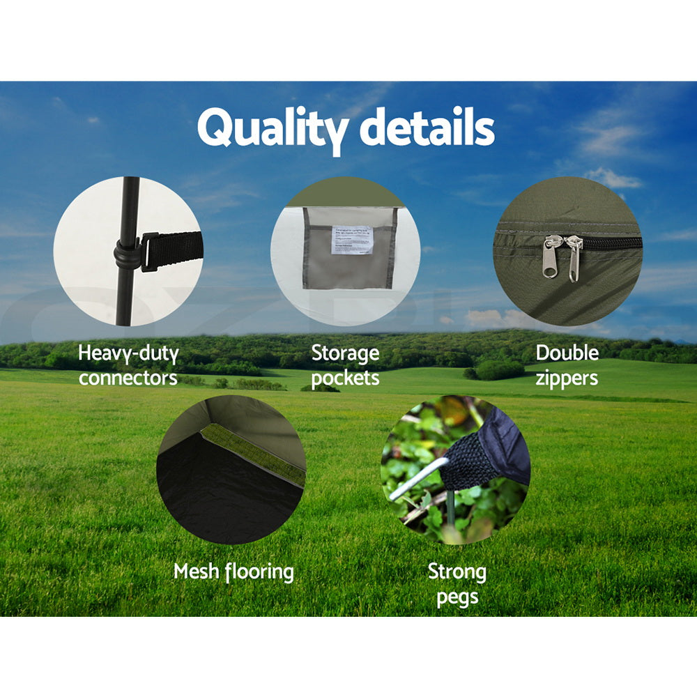 Weisshorn Portable Shower Tent 120x120x215cm - Lightweight, Waterproof, Privacy - SuperSaverAU - view 5