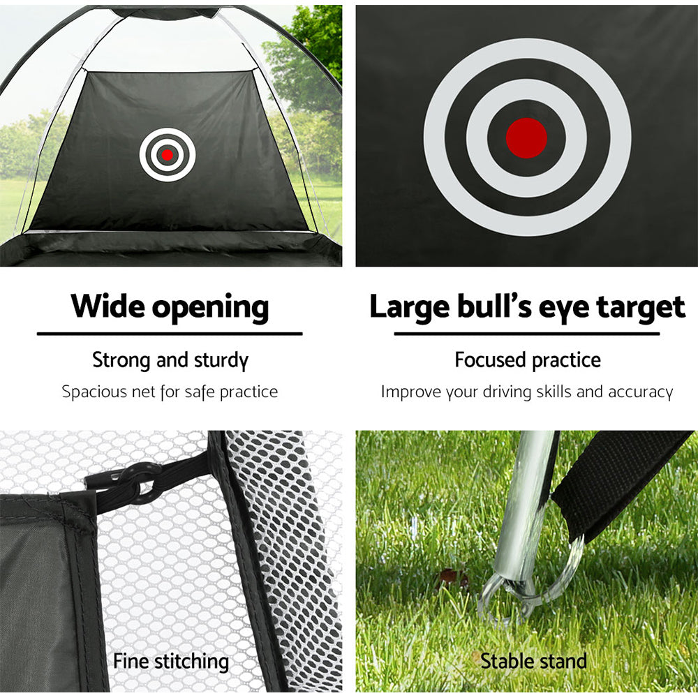 Everfit Golf Practice Net 3M Portable Training Aid Black - Durable, Easy Setup - SuperSaverAU - view 7
