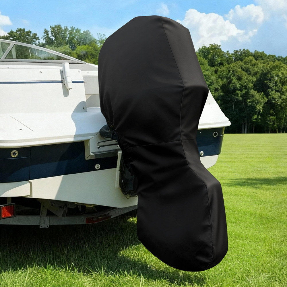 Seamanship Full Outboard Motor Cover 100-150HP, Water & UV Resistant, Black - SuperSaverAU - view 7