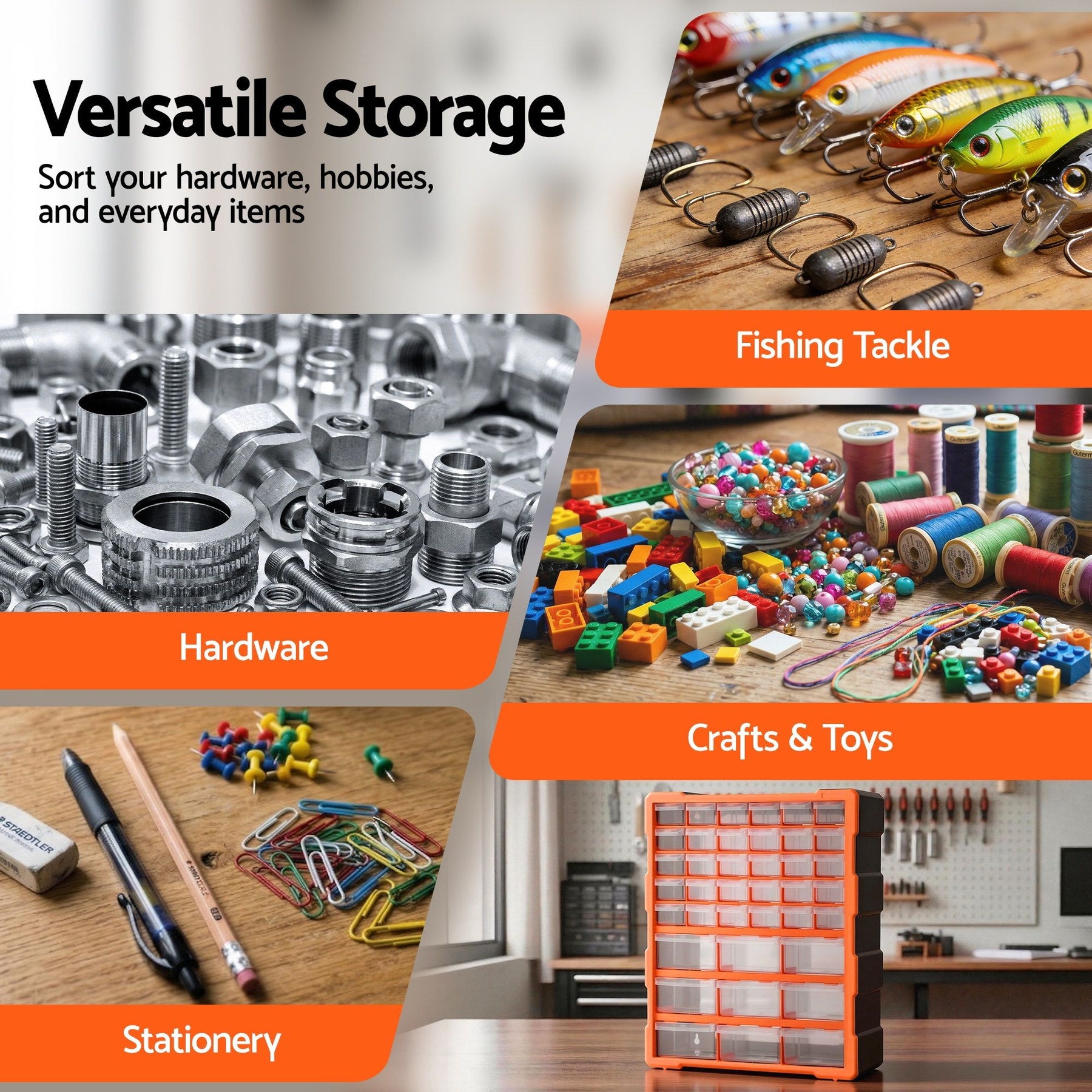 Giantz 39-Drawer Tool Storage Cabinet Anti-Drop Hardware Organizer - SuperSaverAU - view 8