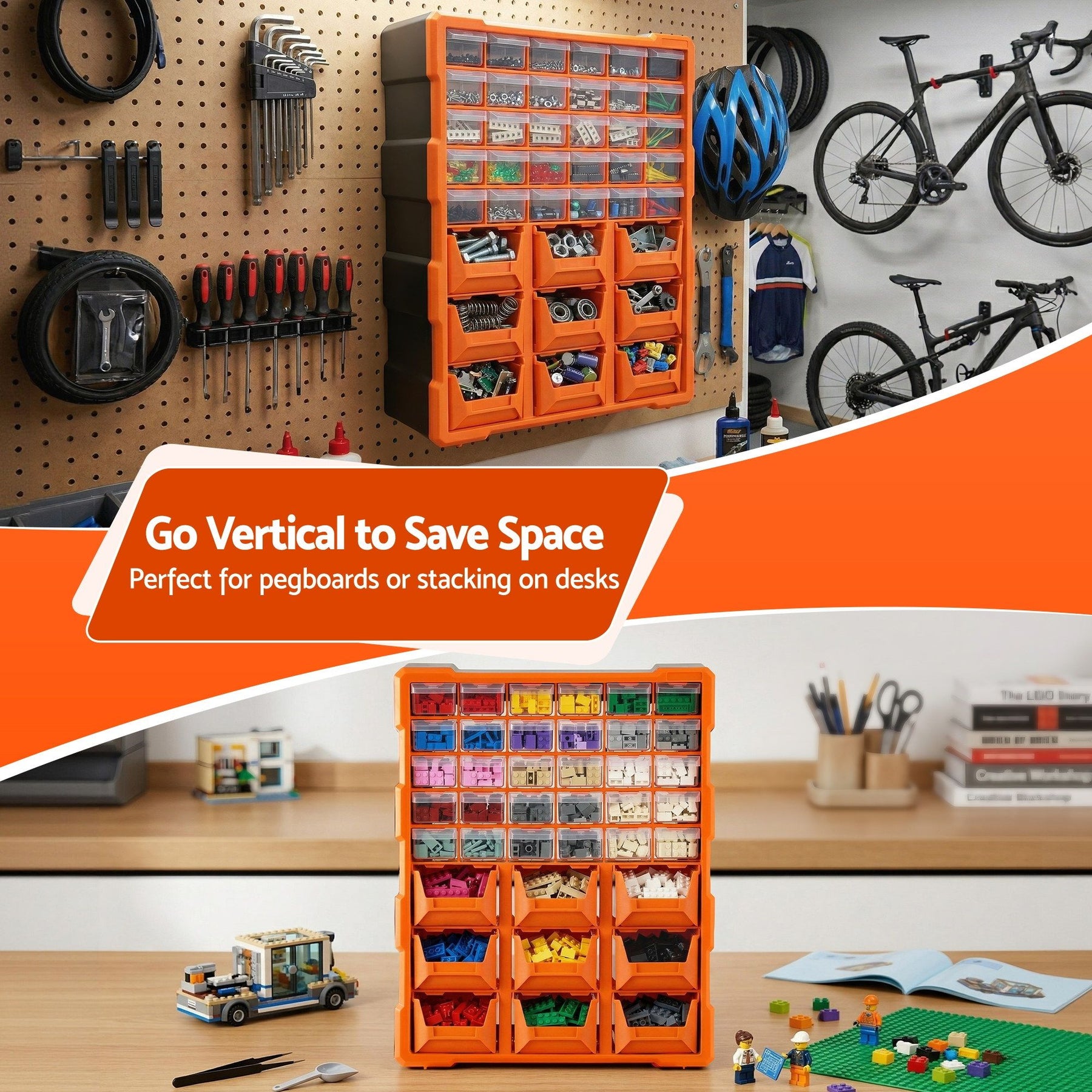 Giantz Tool Organizer 39-Drawer Hardware Cabinet Screw Storage Box Anti-Drop - SuperSaverAU - view 7