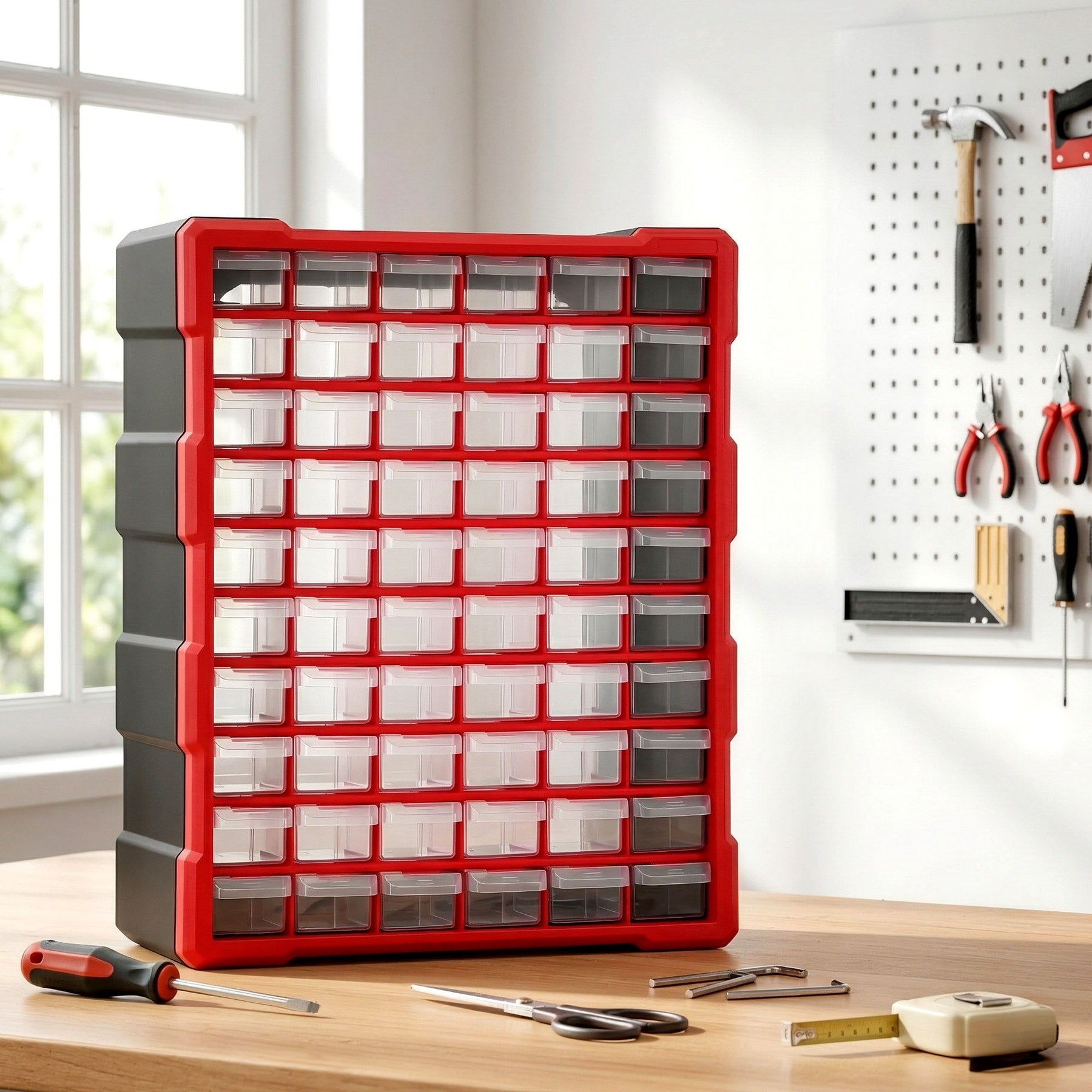 Giantz 60-Drawer Tool Storage Cabinet, Anti-Drop Hardware Organizer Storage Box - SuperSaverAU - view 1