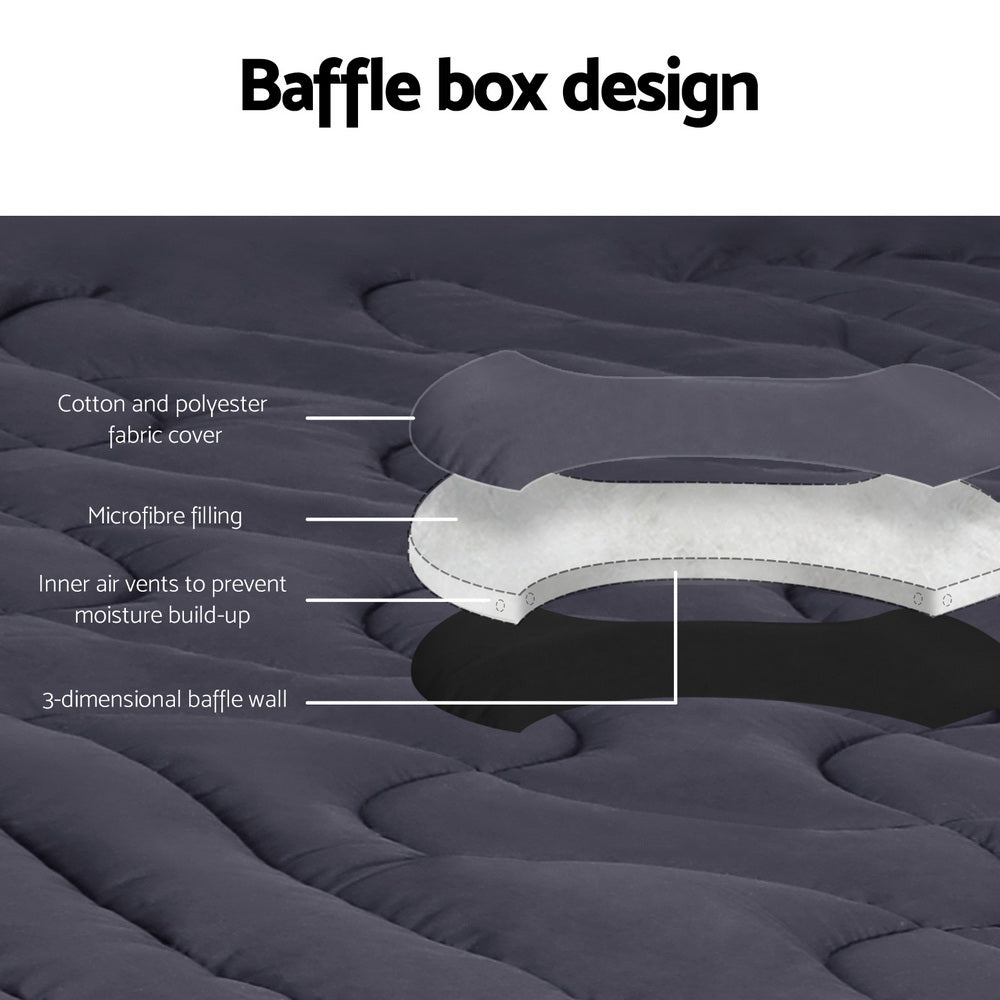 Giselle Bedding 3-Zone Pillowtop Mattress Topper Queen - SuperSaverAU - view 4