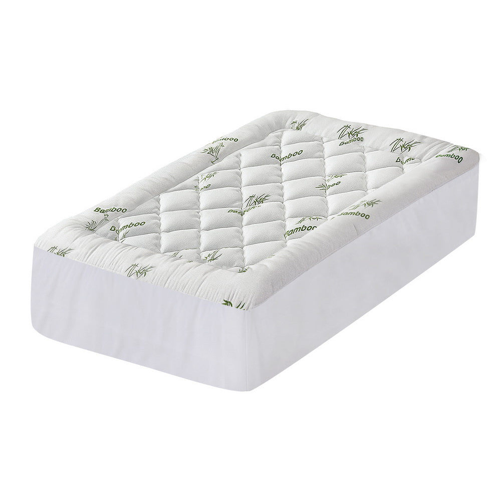 Giselle 5cm Pillowtop Mattress Topper Bamboo King Single - SuperSaverAU - view 2