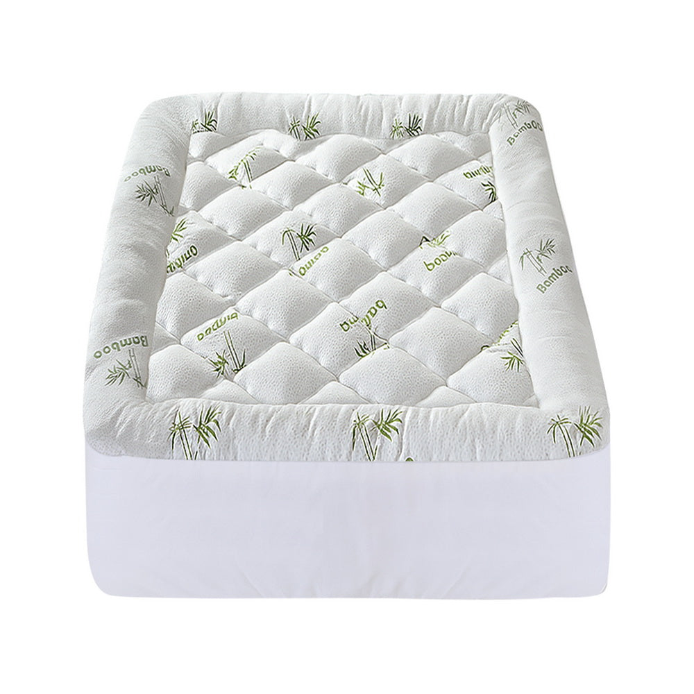 Giselle 5cm Pillowtop Mattress Topper Bamboo King Single - SuperSaverAU - view 4