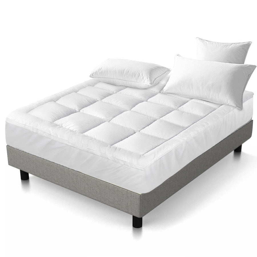Giselle Bedding Mattress Topper Pillowtop Bamboo Queen - SuperSaverAU - view 8