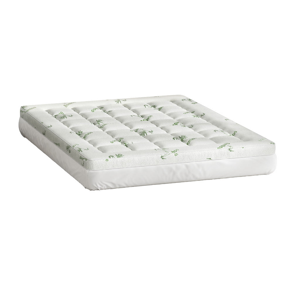 Giselle Bedding Bamboo Pillowtop Mattress Topper - Queen, 7.5cm - SuperSaverAU - view 7