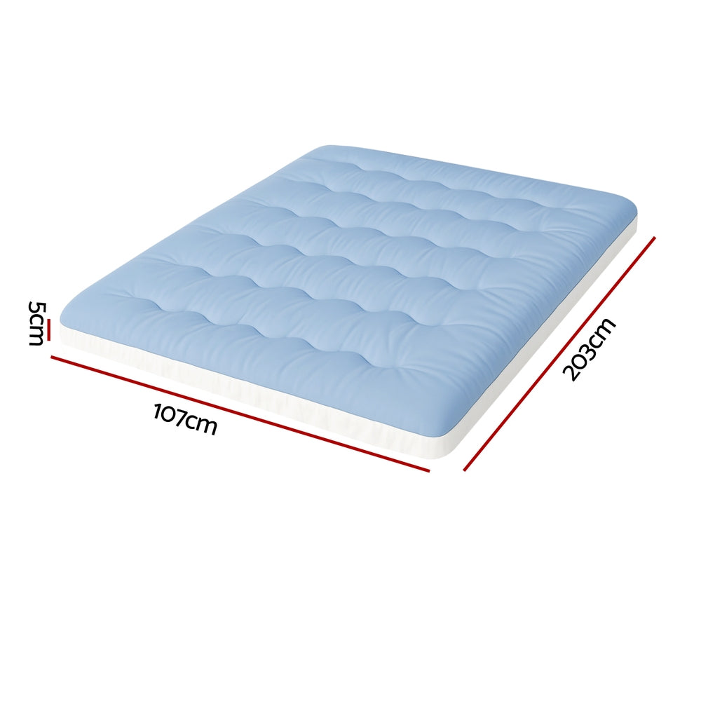 Giselle 5cm Double-Sided Mattress Topper - Cooling & Coral Fleece - SuperSaverAU - view 3