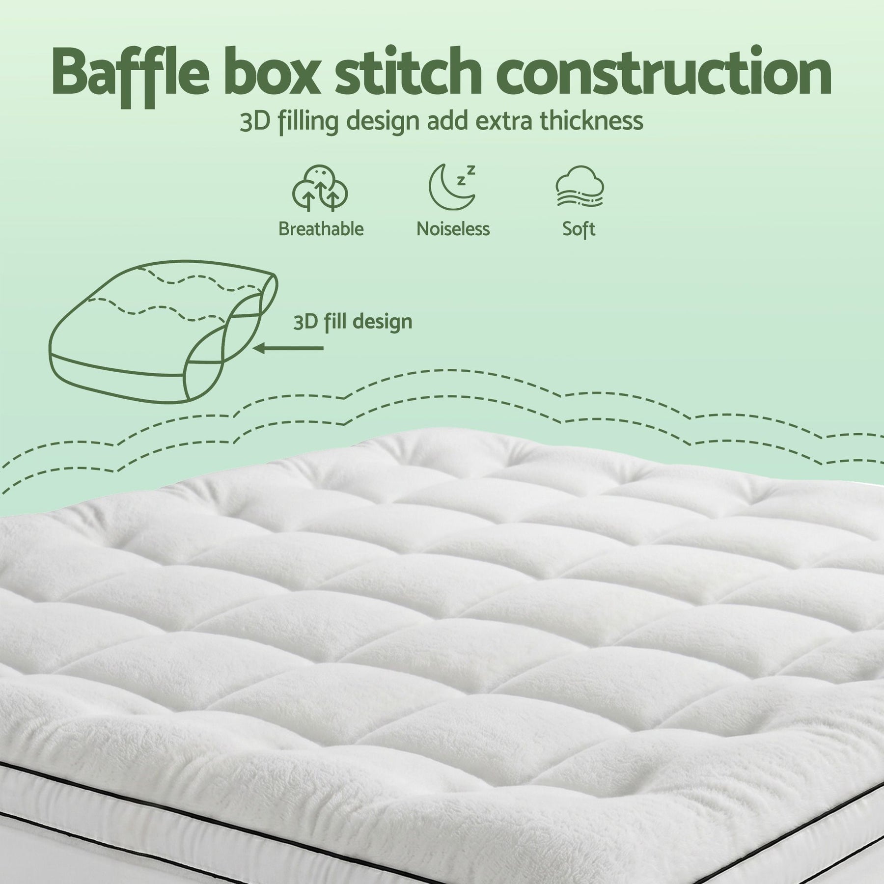 Giselle Bedding Coral Fleece Mattress Topper 5cm - King