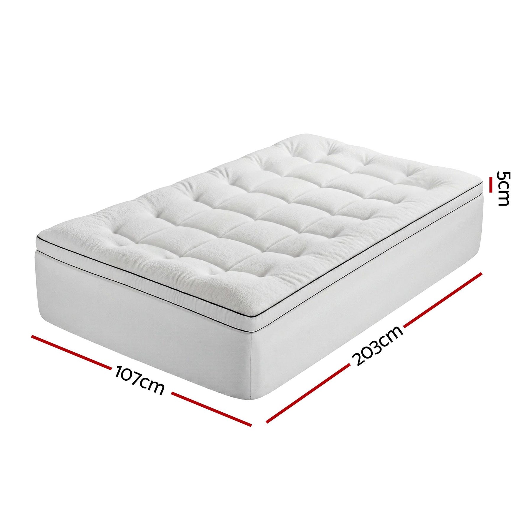 Giselle Bedding Coral Fleece Mattress Topper 5cm - King Single