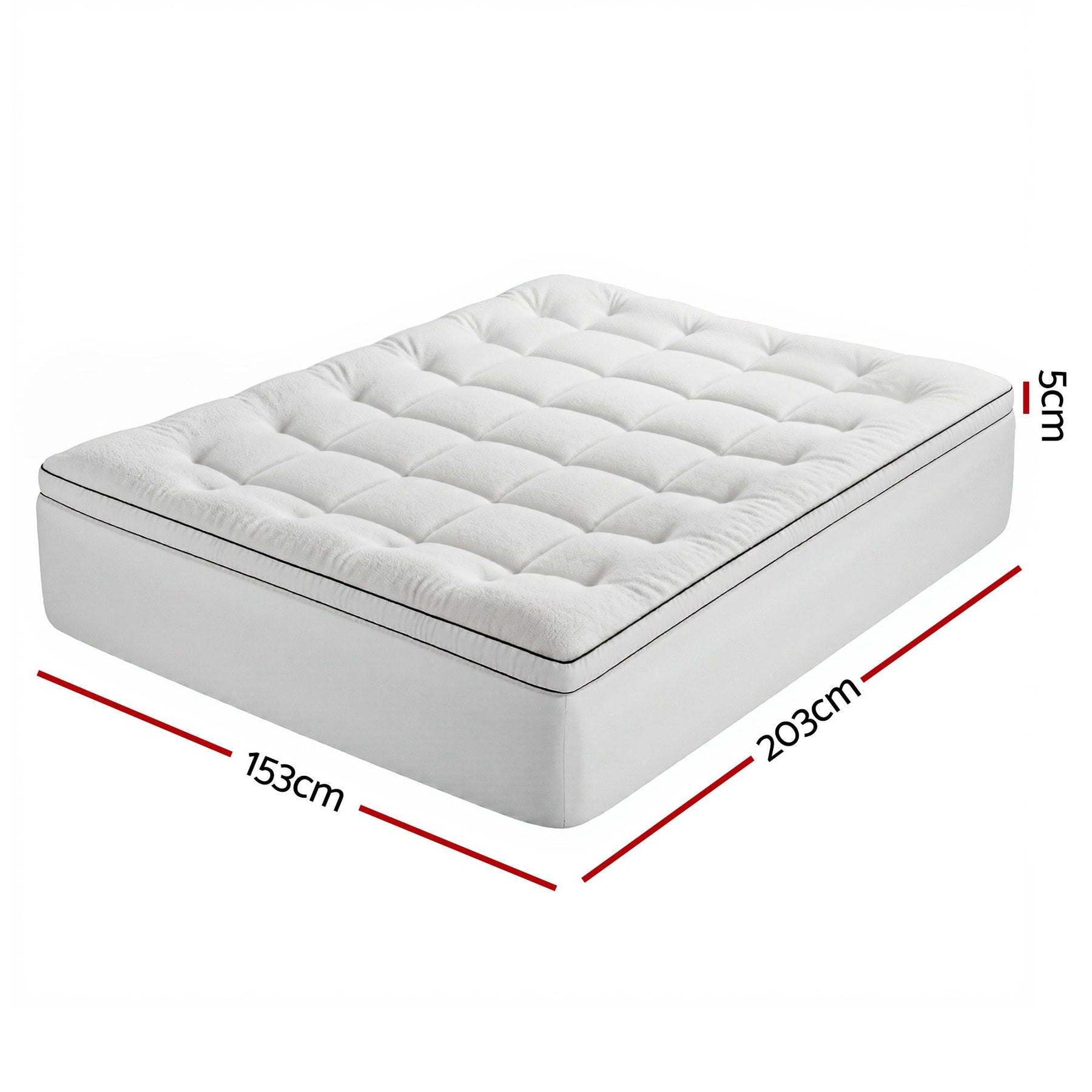 Giselle Bedding Coral Fleece Mattress Topper 5cm - Queen