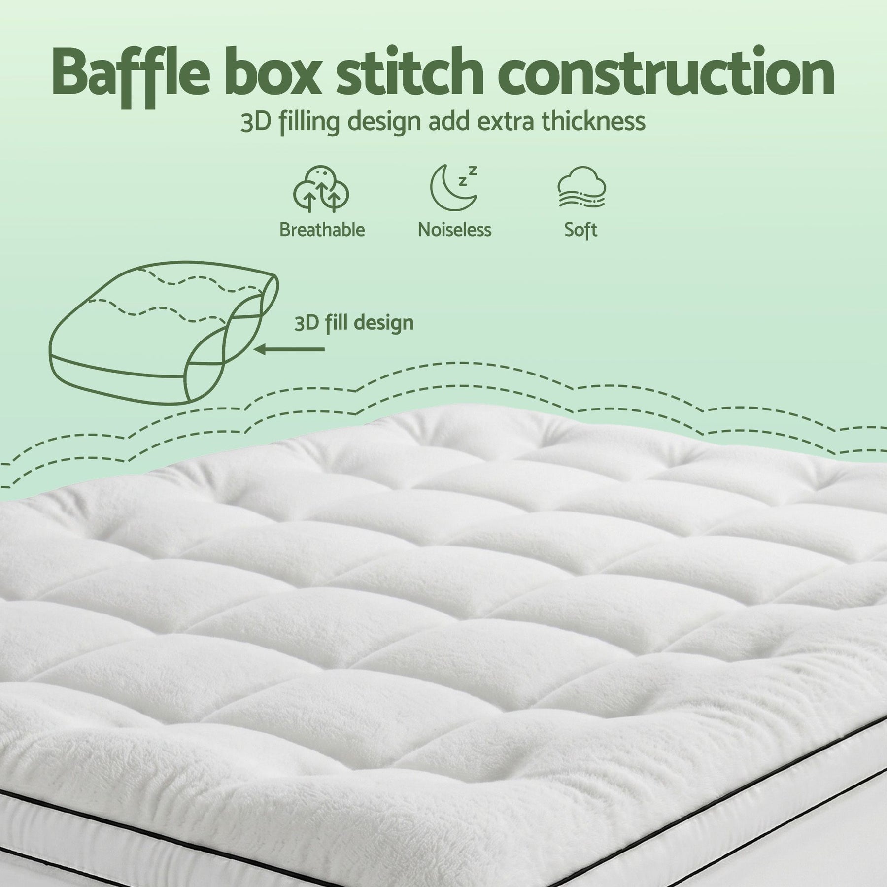 Giselle Bedding Coral Fleece Mattress Topper 5cm - Queen