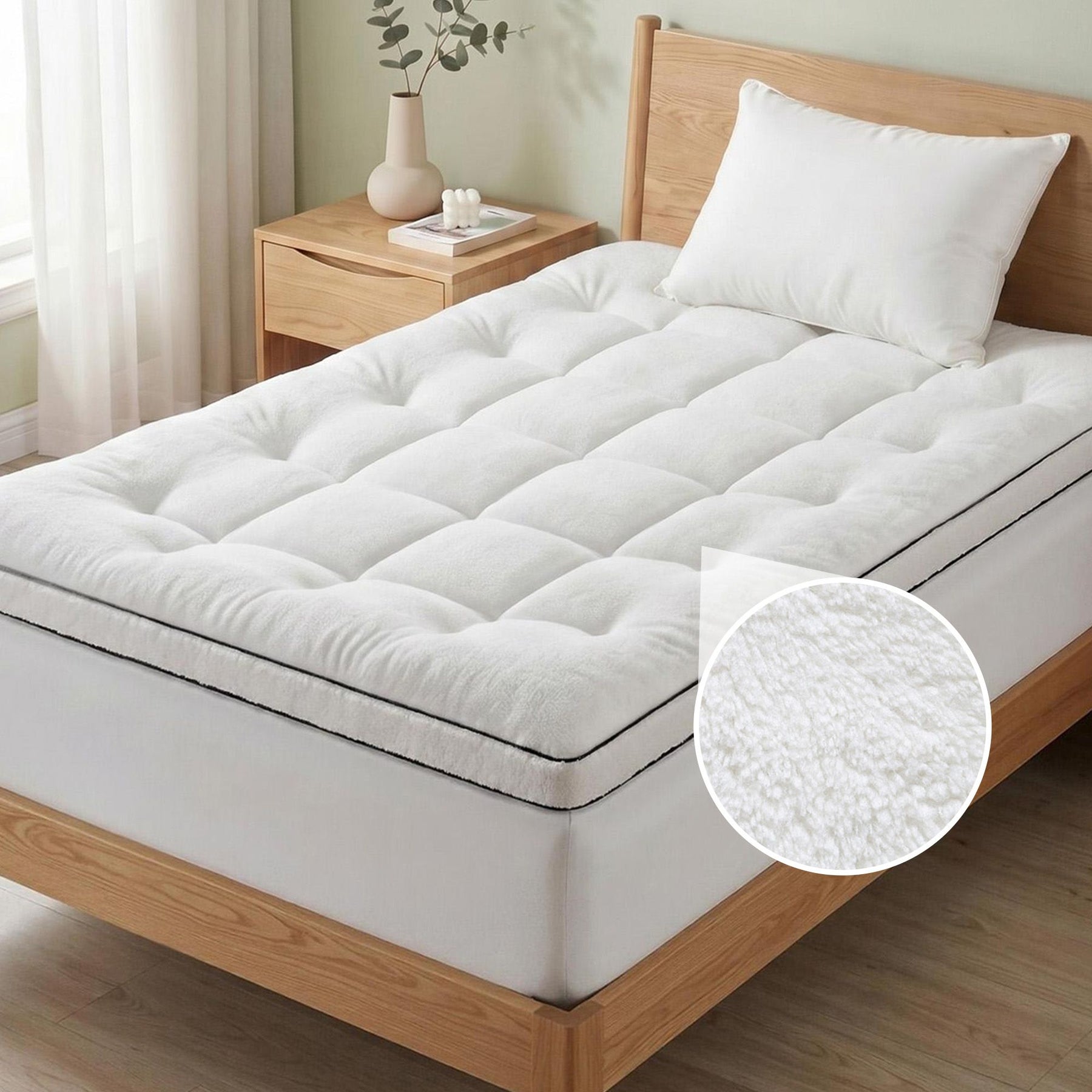 Giselle Bedding Coral Fleece Mattress Topper 5cm - Single