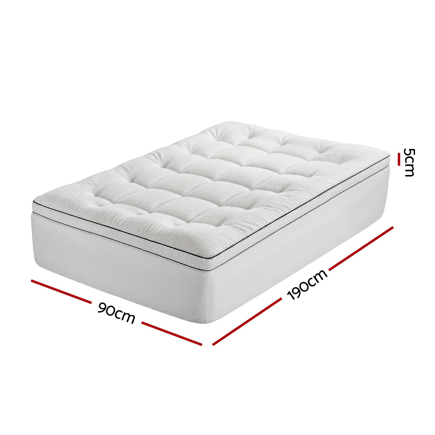 Giselle Bedding Coral Fleece Mattress Topper 5cm - Single