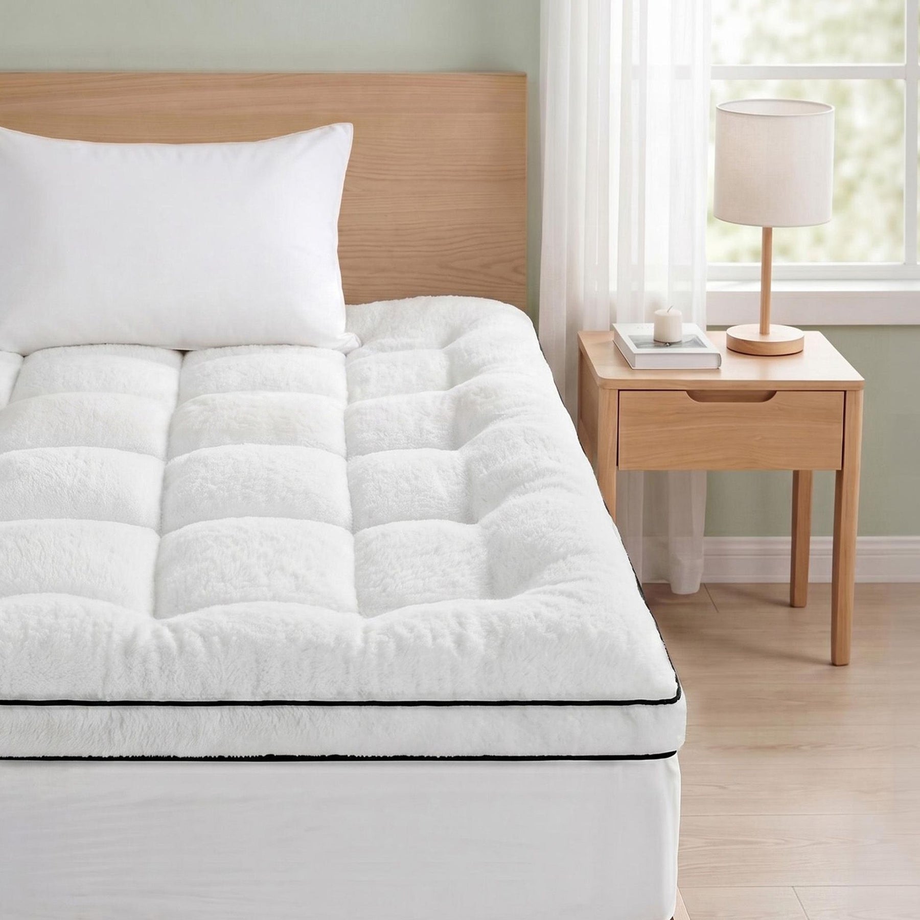 Giselle Bedding Coral Fleece Mattress Topper 5cm - Single
