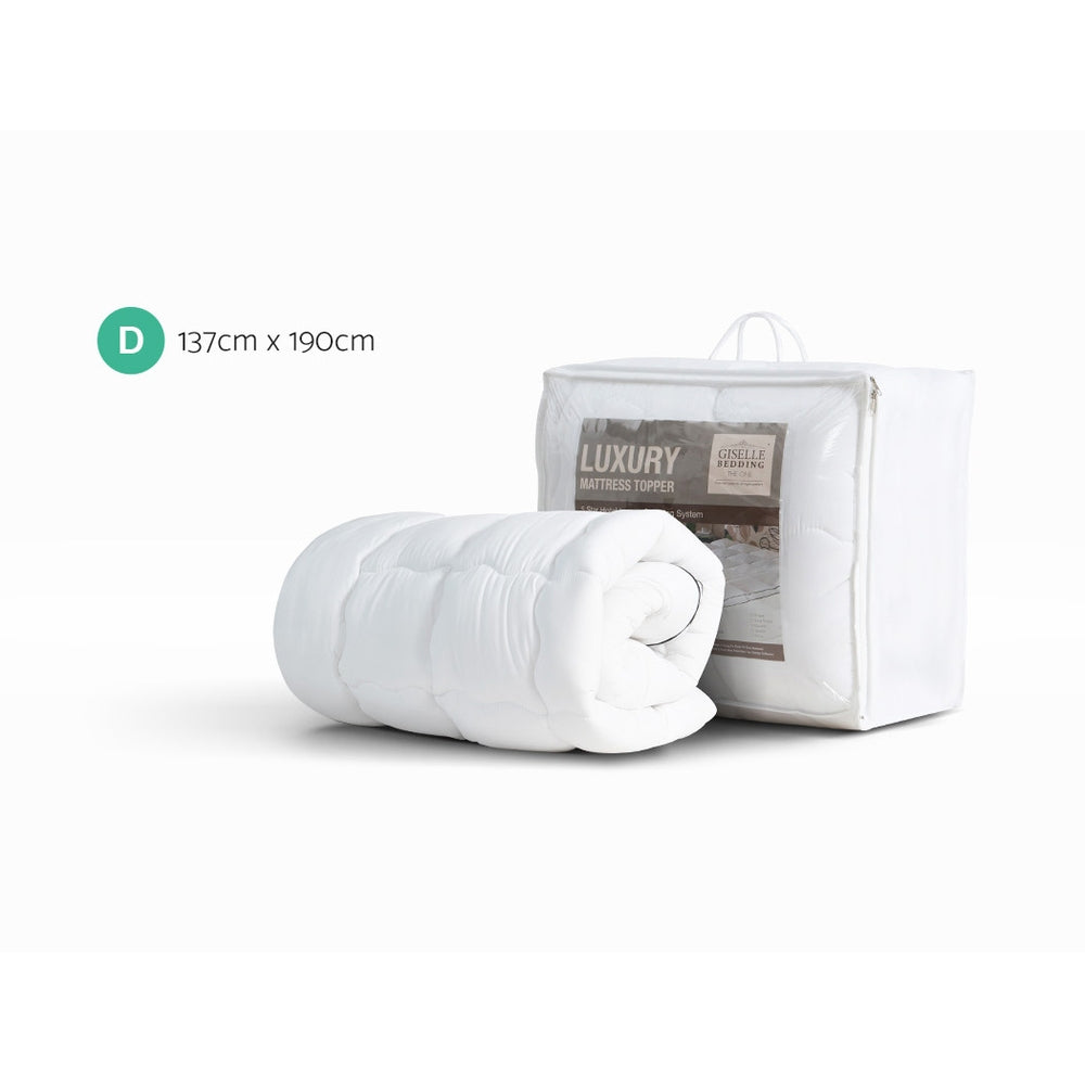 Giselle Bedding Mattress Topper Pillowtop - Double - SuperSaverAU - view 2